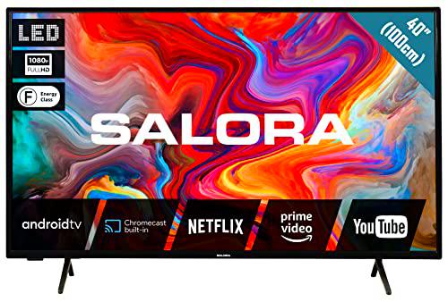 Salora TV 40 Pulgadas Smart TV LED, 40″ Full HD - Android con Wi-Fi Integrado