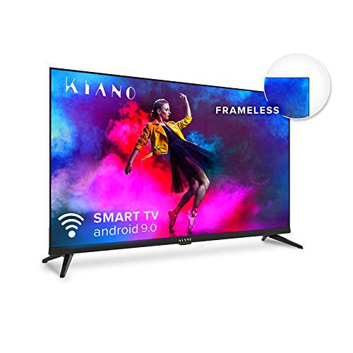 Kiano Elegance TV 43" Pulgada Android TV 9.0 2GB RAM Metal Case [109 cm Frameless TV] (4K Ultra HD