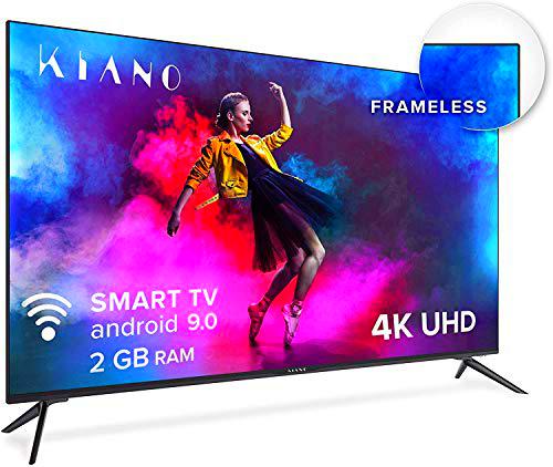 Kiano Elegance TV 55" Pulgadas 4K UHD HDR10 (Android TV 9.0 2GB RAM [Televisor 140 cm Frameless sin Marco 8GB] Smart TV