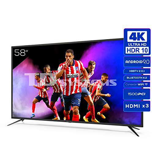 TD Systems K58DLJ12US - Televisores Smart TV 58 Pulgadas 4k UHD Android 9.0 y HBBTV