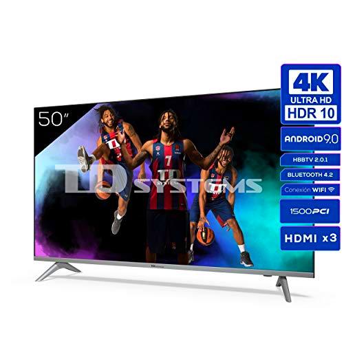 Televisiones Smart TV 50 Pulgadas 4k UHD Android 9.0 y HBBTV