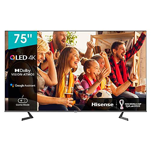 Hisense 75A76GQ QLED 2021 Gaming Series, 75 Pulgadas 4K UHD Dolby Vision HDR Smart TV con Youtube