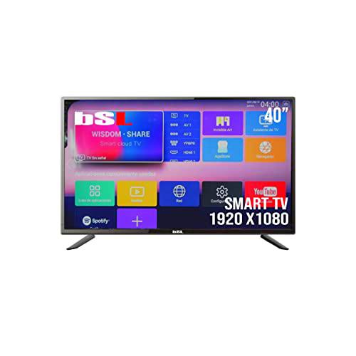 Televisor Smart TV 40 Pulgadas BSL-402S | Android 9.0 con WiFi | Sintonizador DVB-T2/C | 3 HDMI
