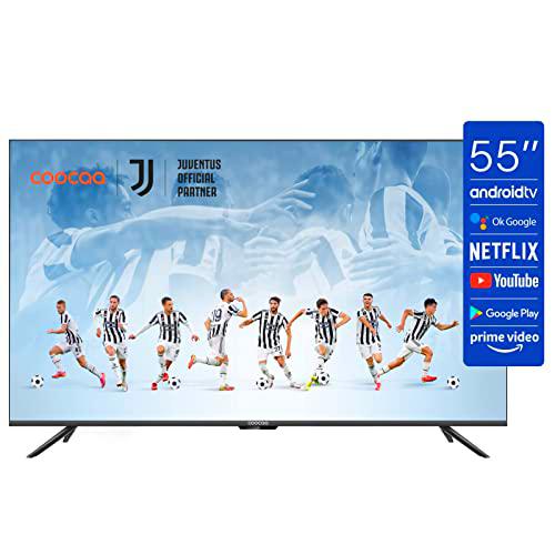 coocaa 55S6G Smart TV 4K UHD LED de 55 Pulgadas (139 cm) con Android TV diseño sin Marco