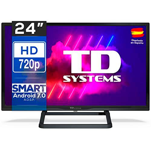 TD Systems K24DLX11HS - Televisores Smart TV 24 Pulgadas HD Android 7.0 y HBBTV