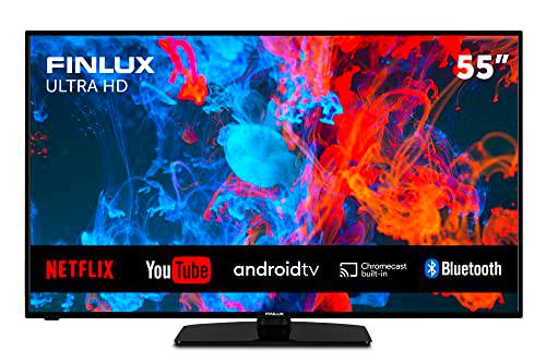 Finlux FLU5535ANDROID - Televisor LED 4K Ultra HD Android Smart TV de 55 Pulgadas