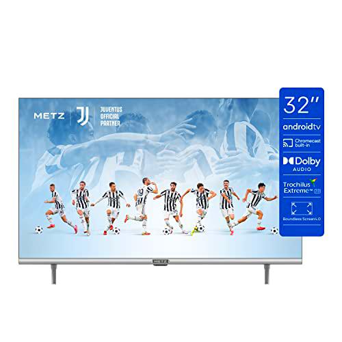 METZ MTC6110Z 32&quot; Smart TV 2K Resolucion 1366 x 768 Television Android-Google Assistant Chromecast Dolby Audio 2 * 8W Color Gris Plata